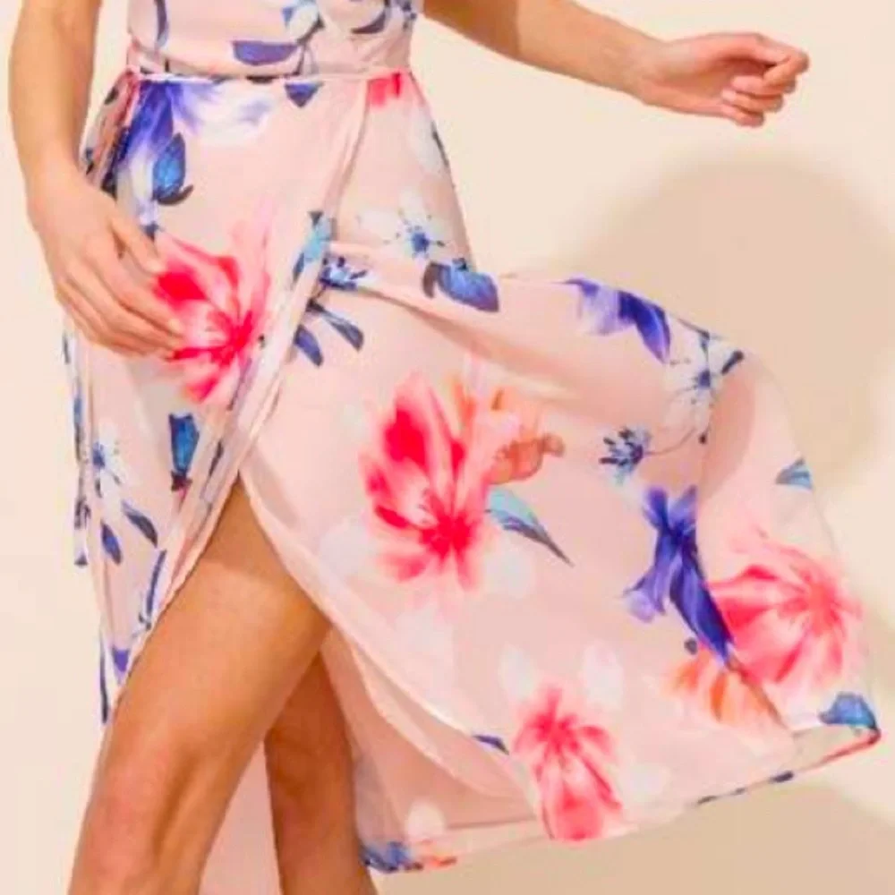 Yumi Kim Pink Floral Midi Dress - Picture 1 of 3